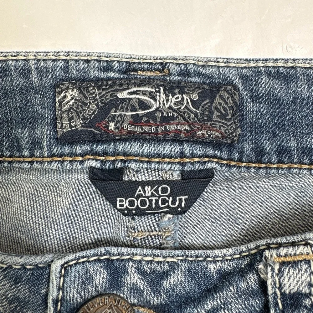 Silver Jeans Co Aiko Bootcut Womens Medium Wash‎ Blue Denim Jeans Y2K Low Rise